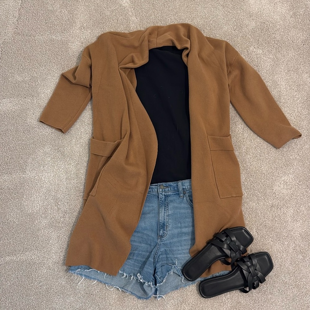 By Design Andrea Open Front Long Sleeve Cardigan